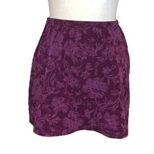 Vintage Magic Suit Women’s Bottom Purple Burgundy Swim Skirt Cover Size S NWT